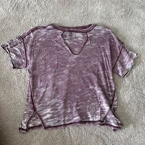 Short Sleeve Maroon Top